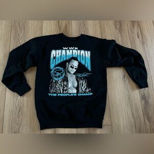 WWE Champion The Rock The People's Champ Dwayne Johnson Sweatshirt Youth XL